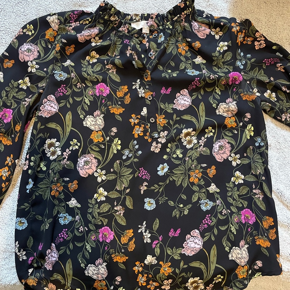Loft floral Long Sleeve Blouse